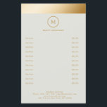 Green Gold Stripe Monogramm Circle Flyer<br><div class="desc">Elegant,  green,  gold stripe,  circle,  monogramm flyer.There is no shine or texture. Edit your product in minutes by entering your data. You can change the font,  color and position by "personalizing more".</div>