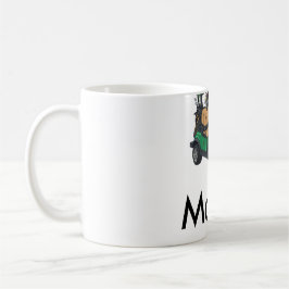 Green golf car name man sports boy gifts letter  kaffemugg
