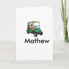 Green golf car name man sports boy gifts letter  kort