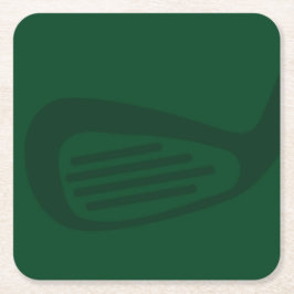 Green Golf Paper Coaster Underlägg Papper Kvadrat
