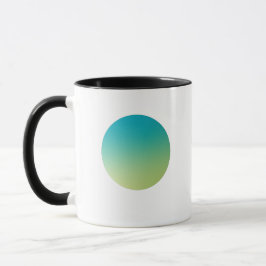 Green Gradient Circle Vignette Abstract Design Mugg