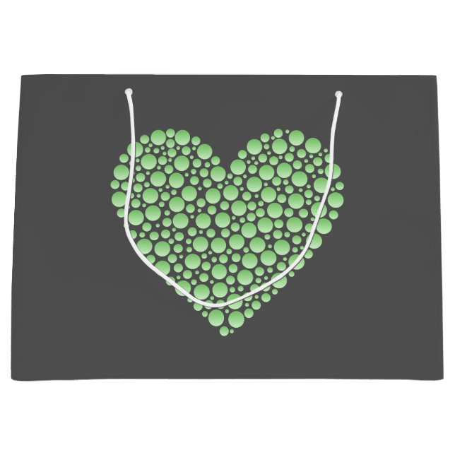 Green Gradient Heart Circles – Dark Grey Minimal  (Framsidan)