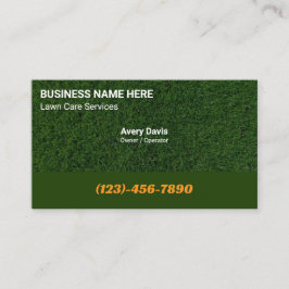 Green Grass Lawn Care Landscaping Tree Service Visitkort