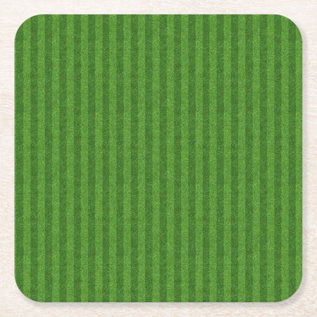Green grass texture from a soccer field underlägg papper kvadrat (Framsidan)