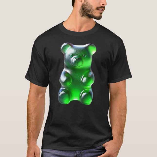 Green Gummy Bear T Shirt (Framsida)