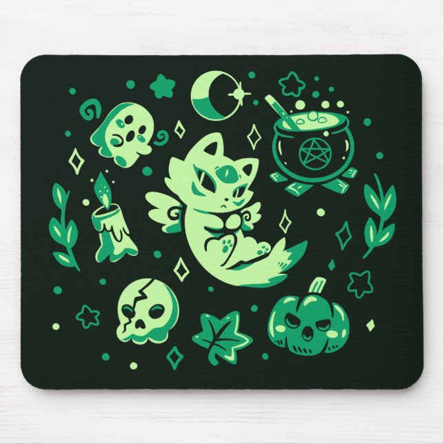 Green Halloween Vibes Musmatta (Framsidan)