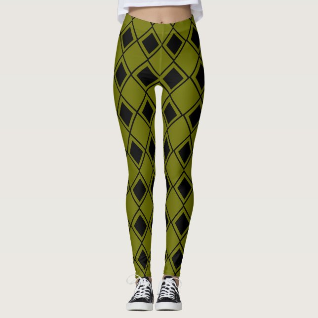 Green Harlequin  Leggings (Framsida)