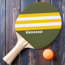 Green Honey Nostalgiska Ränder med Namn Pingisracket