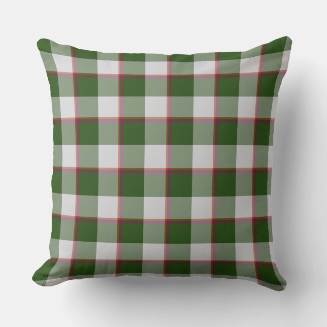 Green House and Mischka Gray Plaid Kudde (Framsida)