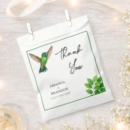Green Hummingbird Leafy Botanical Border Wedding