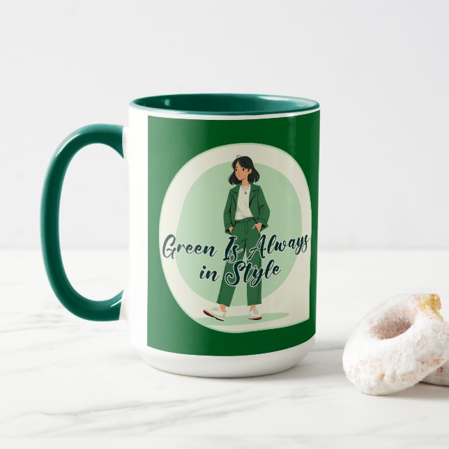 Green Is My Vibe Shirt – St Patrick’s Day - caneca Mugg (Med munk)