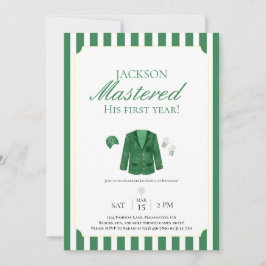 Green Jacket Golf 1-årsjubileum Inbjudningar