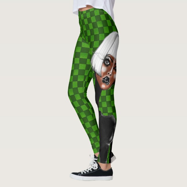GREEN KARO Leggings (Vänster)