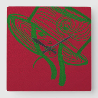 Green Lady Fyrkantig Klocka