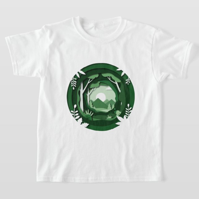 Green landscape t shirt (Laydown)