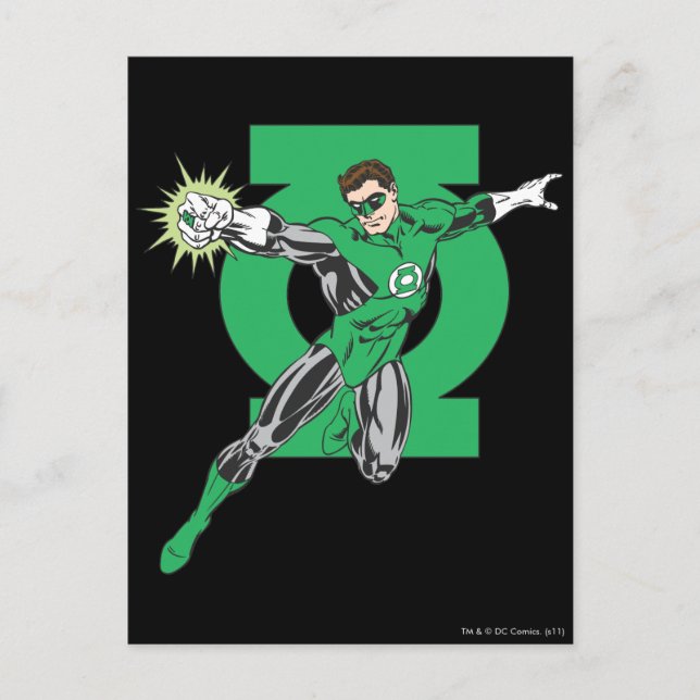 Green Lantern & Symbol Vykort (Framsida)