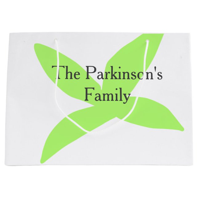 Green leaf abstract pastel family name retro boho  (Framsidan)