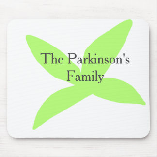 Green leaf abstract pastel family name retro boho musmatta