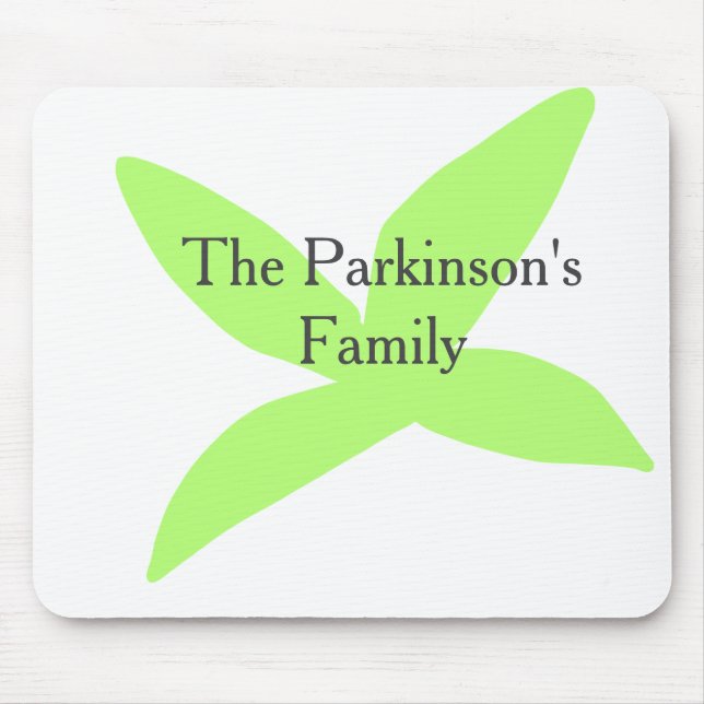 Green leaf abstract pastel family name retro boho  musmatta (Framsidan)