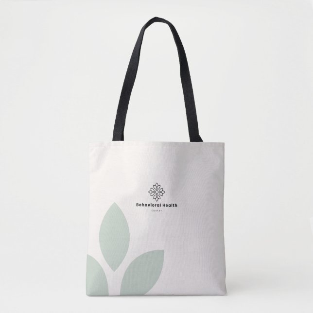 Green Leaf Counselor Beteendehälsa Logo Tygkasse (Framsida)