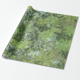Green Leaf Trees With Blue Sky Peaking Through Art Presentpapper