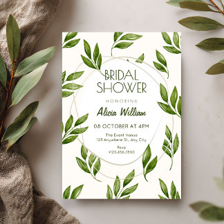 Green Leaves  Inbjudningar