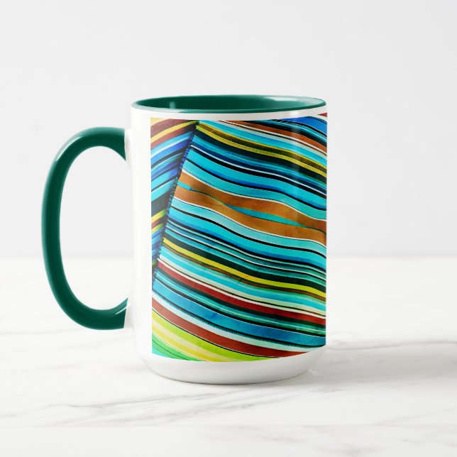 Green Line Illusion Design Mugg (Vänster)