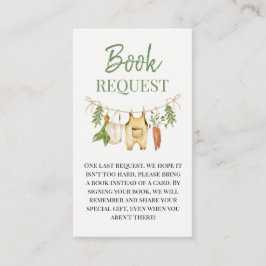 Green Locally Grown Baby Shower Babok Request Card Tilläggskort
