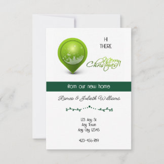 Green Location New Home Announcement Meddelande