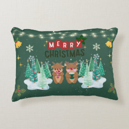 Green Magic Christmas Pillow Prydnadskudde
