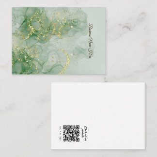 Green Marble Store Earring Display Card Visitkort