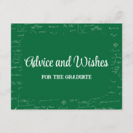 Green Math Graduation Party Advice for Graduate Tilläggskort