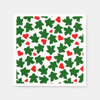 Green Meeple with Red Heart Pappersservett