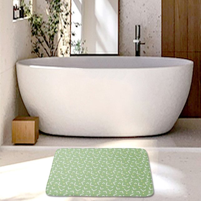 Green Memphis Pattern Bath Mat Badrumsmatta (Skapare uppladdad)