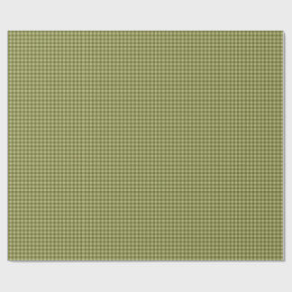 Green micro gingham plaid pattern gift wrap presentpapper