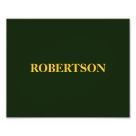 Green minimalist custom name  fototryck