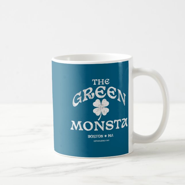 Green Monsta Funny Boston M New England Srts Gift  Kaffemugg (Höger)