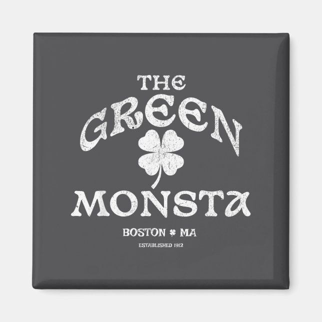 Green Monsta Funny Boston M New England Srts Gift  Magnet (Framsidan)