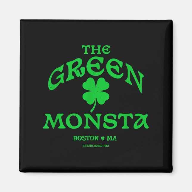 Green Monsta Funny Boston M New England Srts Gift  Magnet (Framsidan)