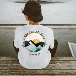 Green mountains freedom bible scripture t shirt