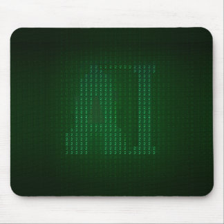 Green mousepad with a hidden message about AI. Musmatta