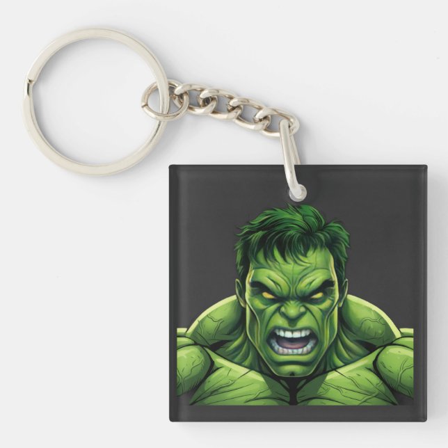 Green Muscular Creature Keychain (Framsidan)