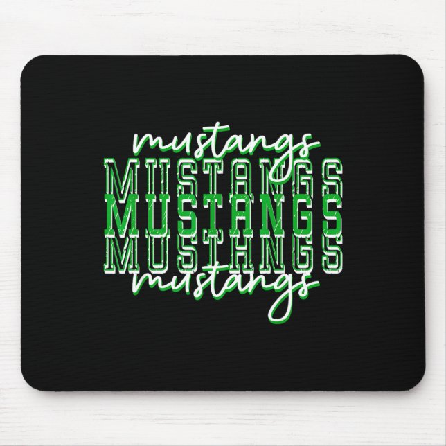 Green Mustang Pride School Srit Game Day Mustangs  Musmatta (Framsidan)