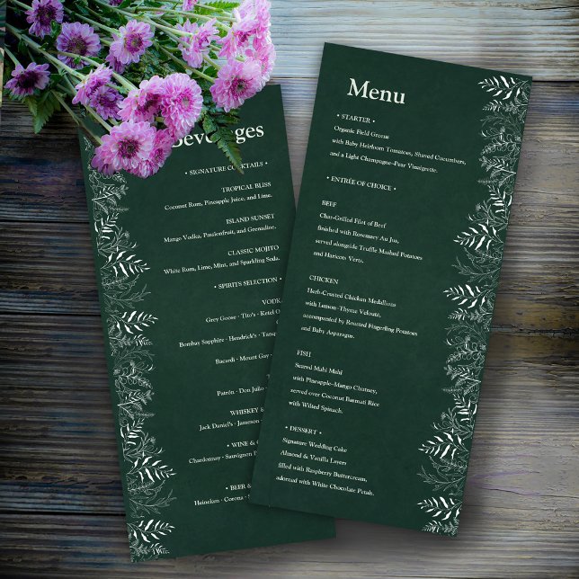 Green Nature Menu with Beverages (Skapare uppladdad)