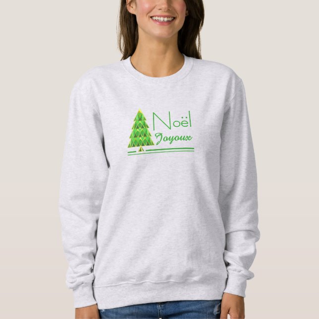 Green Noel Joyoux Christmas T Shirt (Framsida)