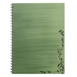 Green Notebook with Floral Accent – Stylish Journa Anteckningsbok