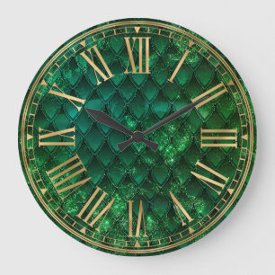 Green Ombre Dragon Scales Stor Klocka