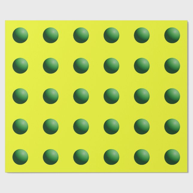 Green on Yellow Presentpapper (Platt)