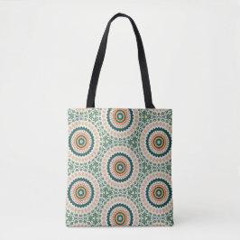 Green Orange And Blue Boho Chic Circle Pattern Tygkasse
