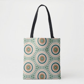 Green Orange And Blue Boho Chic Circle Pattern Tygkasse